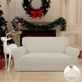 thumbnail image 2 of Easy-Going Jacquard Stretch Sofa Slipcover Non Slip Couch Cover, Loveseat Size, Ivory, 2 of 6