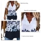 thumbnail image 4 of Mujeres V Masajeadores de cuello Top manga corta suelta hermosa impresión casual verano Camisetas negro M, 4 of 5