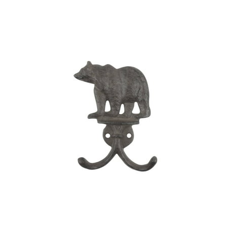 

Handcrafted Model Ships k-9238A-cast-iron 5.5 x 1 x 4 in. Cast Iron Black Bear Decorative Metal Wall Hooks