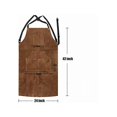 thumbnail image 3 of Multipurpose Use Genuine Leather Apron, Vintage Style with Tool Pockets, Handstitched Quality Built, Fire Resistant Apron for Men & Women, 3 of 5