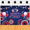 thumbnail image 4 of 4th of July Backdrop Independence Day Background American Flag Holiday Party Banner Patriotic Decor Fourth of July Memorial Day Party Decorations Props, 4 of 10