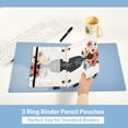 thumbnail image 3 of FORMRS 2 Pack Pencil Pouch for 3 Ring Binder with Clear Window Zipper Case, Black Flowers, 3 of 6