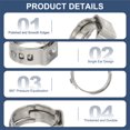 thumbnail image 3 of PEX Crimp Rings Single Ear Hose Clamps Stainless Steel Cinch Crimp Ring Pinch Clamps for Pex Tubing Pipe Fitting 3/8 Inch, 3 of 7