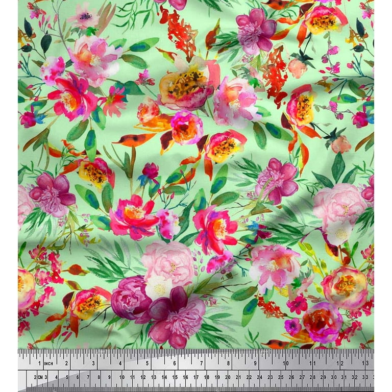 Watercolor chiffon fabric deals