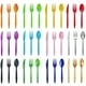 thumbnail image 2 of Nvzi 60 Pieces Disposable Cutlery Set Plastic Duty Utensil Sets 20 Forks 20 Knives 20 Spoons for Home Office School Party Picnics Restaurant Outdoor Events (Gold), 2 of 4