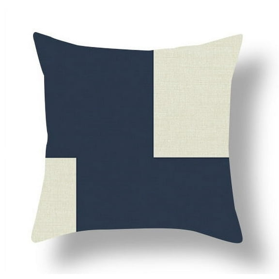 Pillow Pillow Case Linen Printing Ins Wind Simple Stripe Printing Pillow Artistic Color Matching Pillow Case