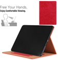 thumbnail image 5 of Jiahe Cover for iPad 10th Generation Case 2022, Smart PU Leather Embossed Butterfly Floral Folio Muti-Stand Magnet Wallet with Card Pocket Auto Wake/Sleep, Red, 5 of 6