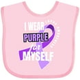 thumbnail image 3 of Inktastic I Wear Purple For Myself Lupus Awareness Boys or Girls Baby Bib, 3 of 4