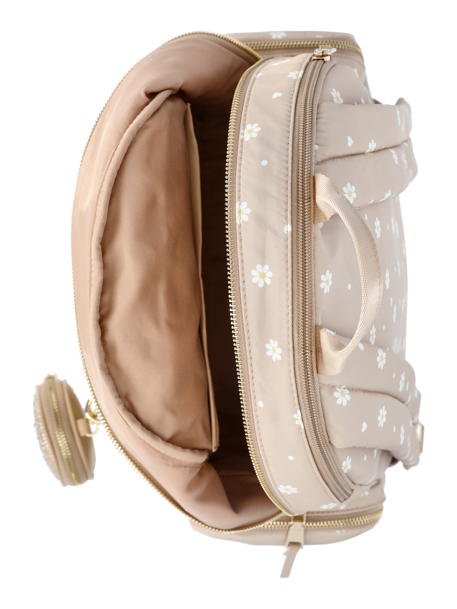 Madden NYC Dome Backpack with Removable Pouch, Khaki Daisy photo 4