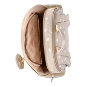Madden NYC 18.5 Womens Dome Backpack with Front Pocket and Removable Pouch, Khaki Daisy