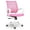 Pink fabric, variant on XiHuaZhaoChen Office Desk Computer Chair Ergonomic Mesh Gaming Mid Back Seat with Comfy Lumbar Support Adjustable Height Swivel for Home Task (Black)