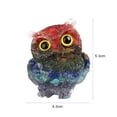 thumbnail image 6 of VEAREAR Owl Ornament Manual Drip Adhesive Faux Crystal Vivid Owl Animal Figurine for Home, 6 of 8