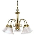 thumbnail image 4 of Nuvo 60-185 - Ballerina - 5 Light - 24" - Chandelier - w/ Alabaster Glass Bell Shades, 4 of 13