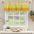 thumbnail image 3 of Yellow Ombre Valances for Windows, Decorative Rod Pocket Window Valance Curtains, Modern Abstract Art Abstract Short Curtain Drapes for Kitchen/Bathroom/Living Room, 2 Panels, 54" W x 18" L, 3 of 8