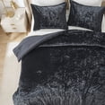 thumbnail image 3 of Regency Heights Full/Queen Cozy Velvet Comforter Sets, Luxury 3-Piece All-Season Bedding, Bed Set with Shams，Black, 3 of 9