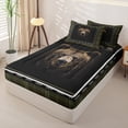 thumbnail image 2 of Erosebridal Wild Animals Bear Zipper Full Size Comforter Sets with Fitted Sheet and 2 Pillowcases,Wildlife Western Farmhouse Print Zipper Bedding Set For Boys,Black Reversible,4-Piece, 2 of 7