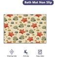 2.6x2.6ft/31x31in/80x80cm Modern Ocean Theme Soft Shower Mat for Shower