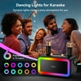 thumbnail image 2 of BIGASUO Karaoke Machine with 2 UHF Wireless Microphone, Portable Bluetooth Karaoke with RGB Colorful Light, Reverb Adjustment, PA System Singing Machine Party Karaoke Speaker, 2 of 14