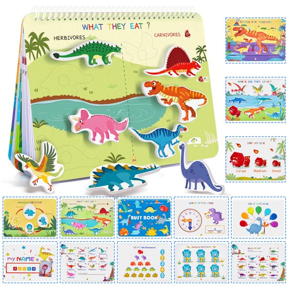 Freebear Libro Ocupado Para Niños Pequeños Actividades De Aprendizaje Preescolar Recursos Autismo Juguetes Sensoriales Juguetes Montessori Para 2-3 Años Juguetes De Viaje Regalos Para Niñas Y Niños 4
