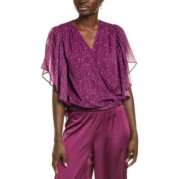 Ramy Brook womens  Kitty Blouse, XXS, Purple