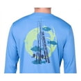 thumbnail image 3 of The American Outdoorsman Men's Lightweight UPF 50+ UV Sun Protection Outdoor Long Sleeve Breathable Water Print Shirt (Fish N Poles - Marina, Medium), 3 of 4