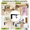 thumbnail image 4 of 4 Piezas Soportes para Estante L con Gancho, Mensulas para Repisa de Acero Laminado en Fr&iacute;o, Escuadras para Repisas Flotantes de Armario - Ideal para Dormitorio, Sala, Cocina y M&aacute, 4 of 7