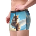 thumbnail image 2 of Balery Blue Sky Winged Cat Calzoncillos bóxer para hombre, ropa interior de algodón suave y transpirable con cinturilla de nailon-X-Large, 2 of 5