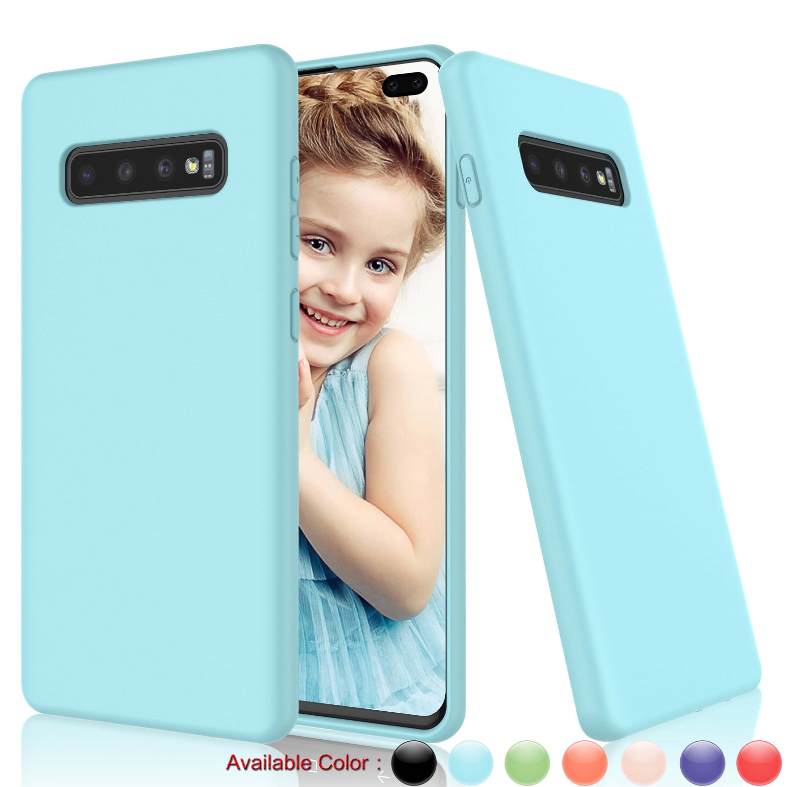 Cases for Galaxy S10 / S10+ / S10 5G / S10E, Njjex Liquid Silicone Gel
