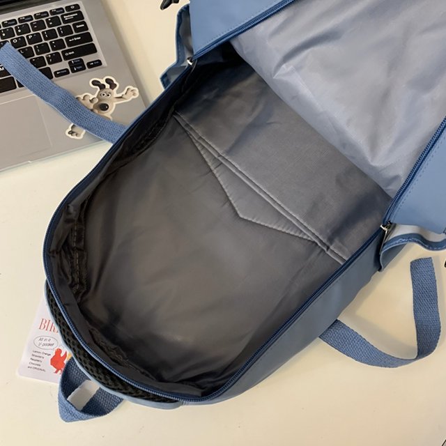 Bolsa Mochila Mujer Moda Simple Mochilas Escolares Gran Capacidad para Vacaciones (Azul) Sywqhk Para Estrenar