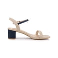 thumbnail image 3 of Unique Bargains Women's Square Toe Ankle Strap Block Heel Sandals, 3 of 7
