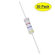 Uxcell 4.7K Ohm 2W 5% Tolerance Axile Lead Metal Oxide Film Resistor White 30 Count