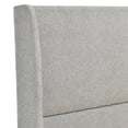 thumbnail image 4 of Roundhill Furniture Arles 3-Piece Upholstered Bedroom Set, Wingback Platform Bed with Two Nightstands, Light Gray Fabric, Queen, 4 of 12
