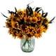 thumbnail image 1 of Bewildely Girasoles artificiales de seda de otoño de 6 uds. De 7cm de largo, rama de flores DIY para el hogar, boda, decoración de otoño, Kits de decoración para fiestas, 1 of 6