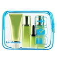 thumbnail image 3 of Bolsa de maquillaje transparente Lermende para mujer, aprobada por la TSA, azul, 3 of 6