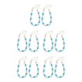 thumbnail image 3 of mmirethe Ensemble Tendance de 2 Tiebacks de Rideaux de Perles de Bois d'Inspiration Boho Rideaux de Retenue Bleu 52cm 5Set, 3 of 6