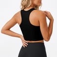 thumbnail image 3 of Seamless Yoga Tank Tennis Top for Workout with Built-In Support for Everyday Home Gym and Fitness Activewear Black XL, 3 of 5