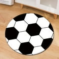 thumbnail image 2 of JINESXIAO Liquidación Decoración del hogar Cojín redondo para silla de ordenador de fútbol y baloncesto Tapete para silla de oficina Tapetes para puerta, 2 of 4