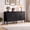 Black, variant on Costway 58" Vintage Buffet Cabinet with 4 Doors & 2 Shelves, Storage, Pine Wood Legs Black