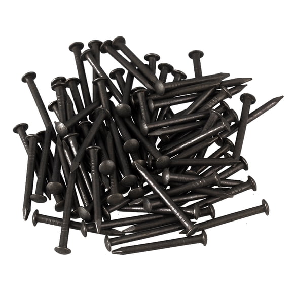 BQLZR 50pcs Brass Round Head Antique Black 1.8x0.13cm Roofing Wood Screw Nails