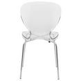 thumbnail image 4 of Modern Side Chairs Set of 4 - Transparent Dining Accent Chairs - Chrome Base - 32.25" Height, 4 of 9
