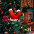 thumbnail image 2 of Patas de Papá Noel colgantes de 42 cm, adorno de pierna falsa de Navidad, patas de elfo de Navidad para la decoración de coronas de chimenea de árboles de Navidad del hogar, 2 of 5