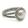 thumbnail image 2 of Sterling Silver Rope Pearl Ring, 2 of 2
