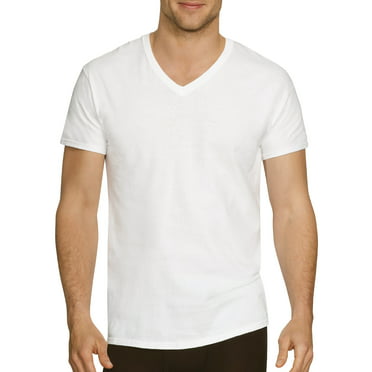 Hanes Men's Super Value Pack White V-Neck Undershirts, 10 Pack ...