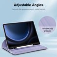 thumbnail image 4 of Fintie Rotating Case for Samsung Galaxy Tab S10 Lite/ S10 FE/ S9 FE 5G 10.9 Inch/Tab S9 11 Inch with S Pen Holder, 360 Degree Swiveling Stand Cover Auto Sleep/Wake, Lilac Marble, 4 of 8