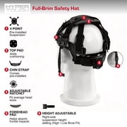 Hyper Tough Full Brim Safety Hardhat, White
