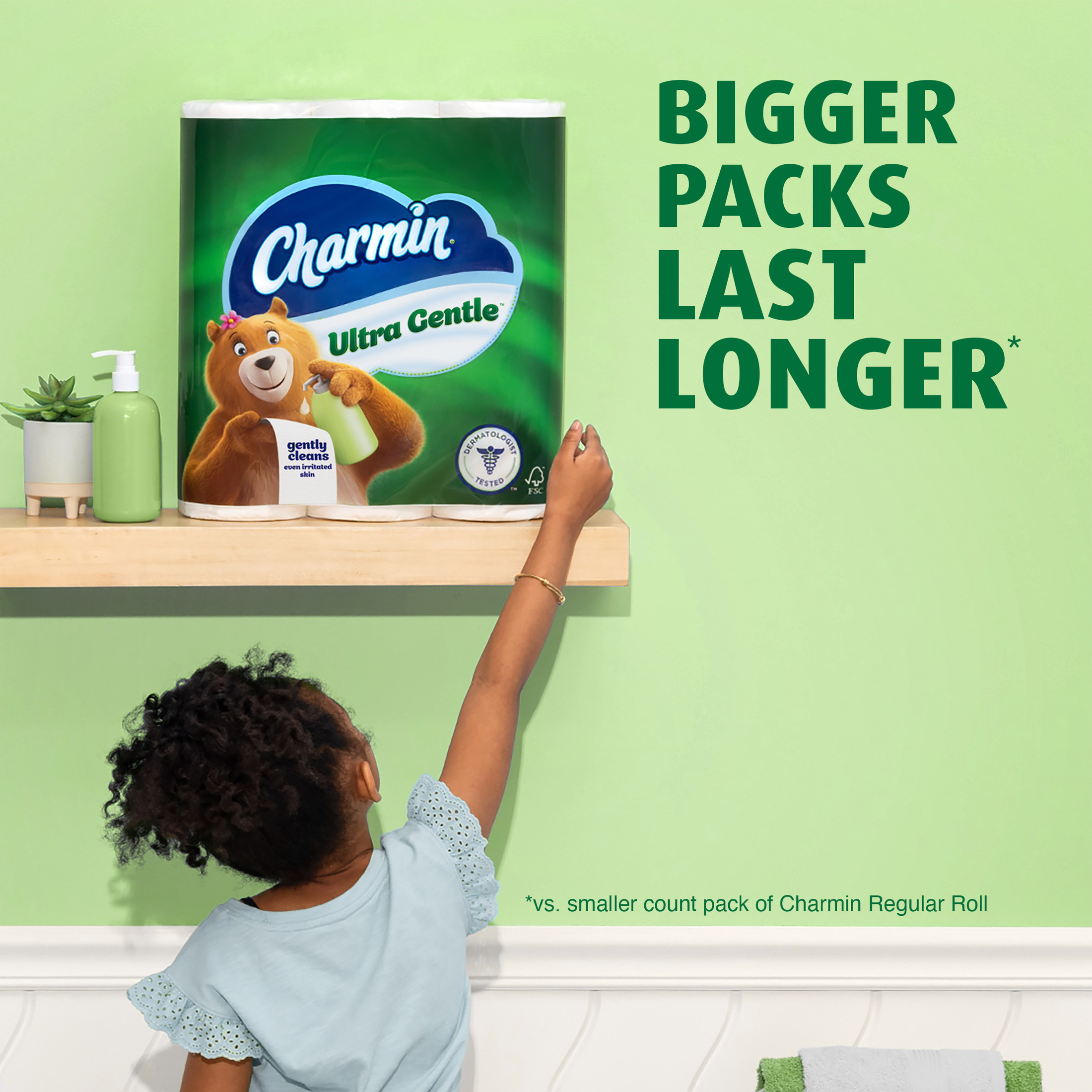 Charmin Ultra Gentle Toilet Paper with Lotion, 18 Mega Rolls photo 8