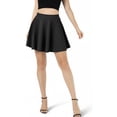 thumbnail image 3 of SOMER Black Mini Skirt, Comfy Mini Skirts for Women High Waist Casual, A-Line Summer Fall Women’s Basic Stretch Flared Versatile Skirt 2025, 3 of 8