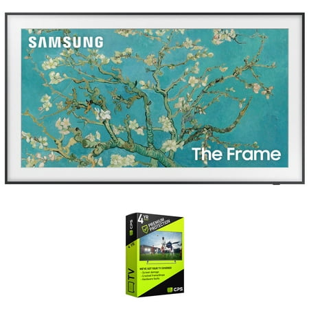 Samsung QN32LS03CB 32 inch The Frame QLED HDR 4K Smart TV Bundle with 4 YR CPS Enhanced Protection Pack (2023 Model)