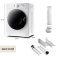 thumbnail image 2 of Boyel Living Wall Mount Electric Vented Dryer, 1.41 cu. ft. Electric Clothes Laundry Dryer for 5 Modes, White, 2 of 6