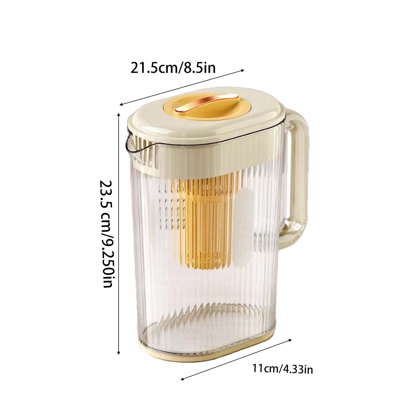 Summer Savings Clearance! RFUGUG Glass Pitcher,Glass Water Pitcher with Lid,Iced Tea Pitcher for Fridge,for Juice, Coffee, Milk, Cold or Hot Beverages, Gift for Men and Women